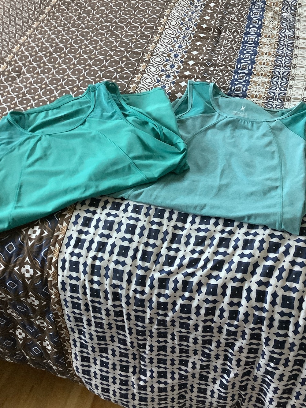 Spyder Women's Teal Athletic Tank Top Duo